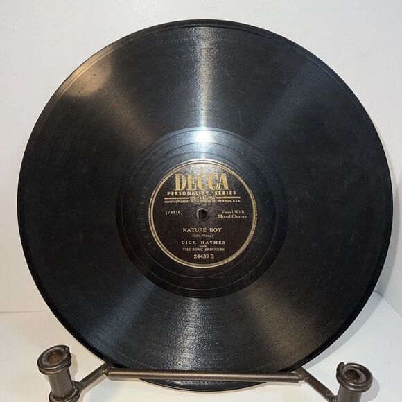 10" 78 rpm RECORD DECCA 24439 DICK HAYMES YOU CANT BE TRUE DEAR / NATURE BOY - Picture 1 of 2